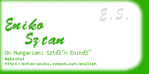 eniko sztan business card